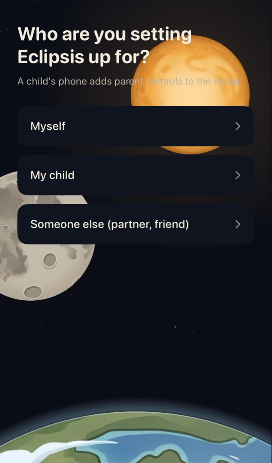 Who are you setting Eclipsis up for, with My child