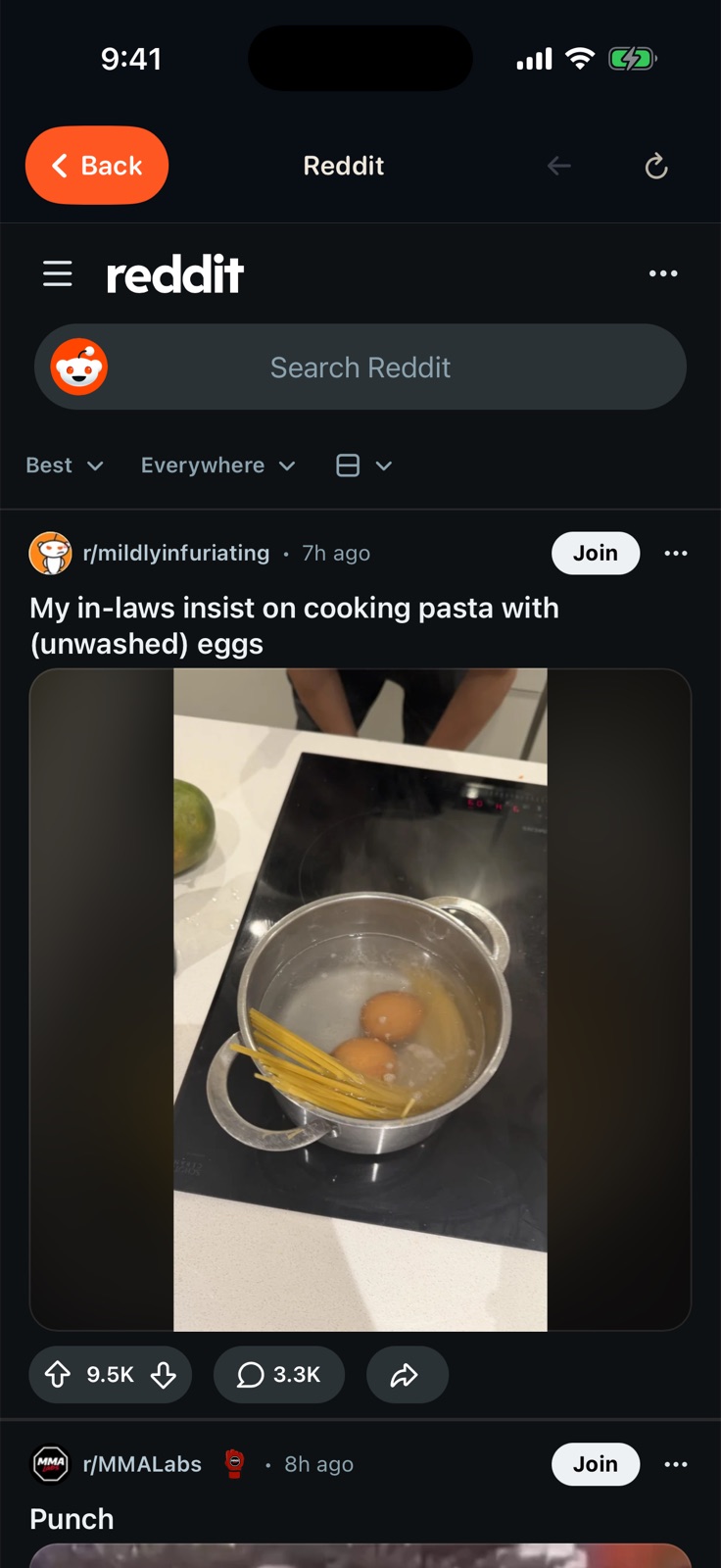 Reddit loaded inside the Eclipsis browser